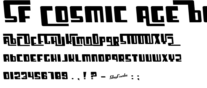 SF Cosmic Age Bold font